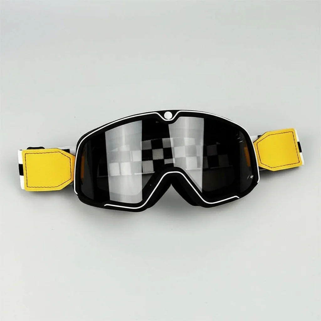 Retro motorbike goggles - men's vintage goggles with UV protection - Image 4