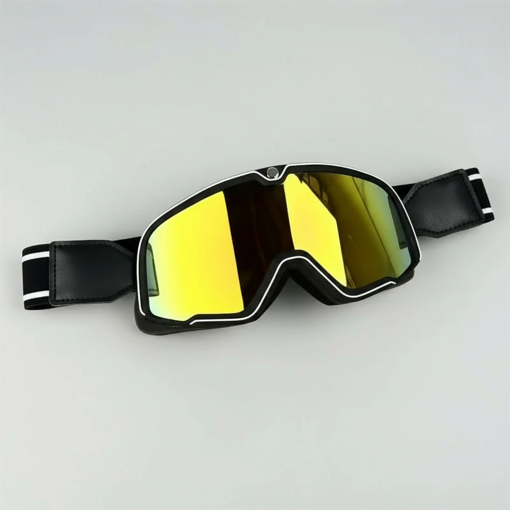 Retro motorbike goggles - men's vintage goggles with UV protection - Image 6