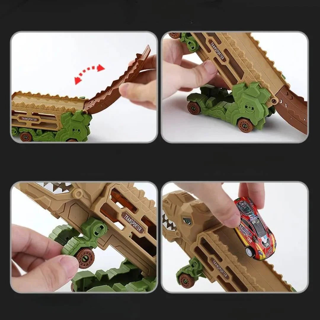REX-ROADSTER – Dino transporter with ramp & mini cars playset - Image 7