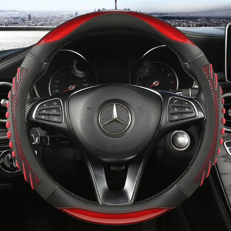 ROADGRIP – Premium steering wheel cover made of honeycomb leather, non-slip & ergonomic - Image 9