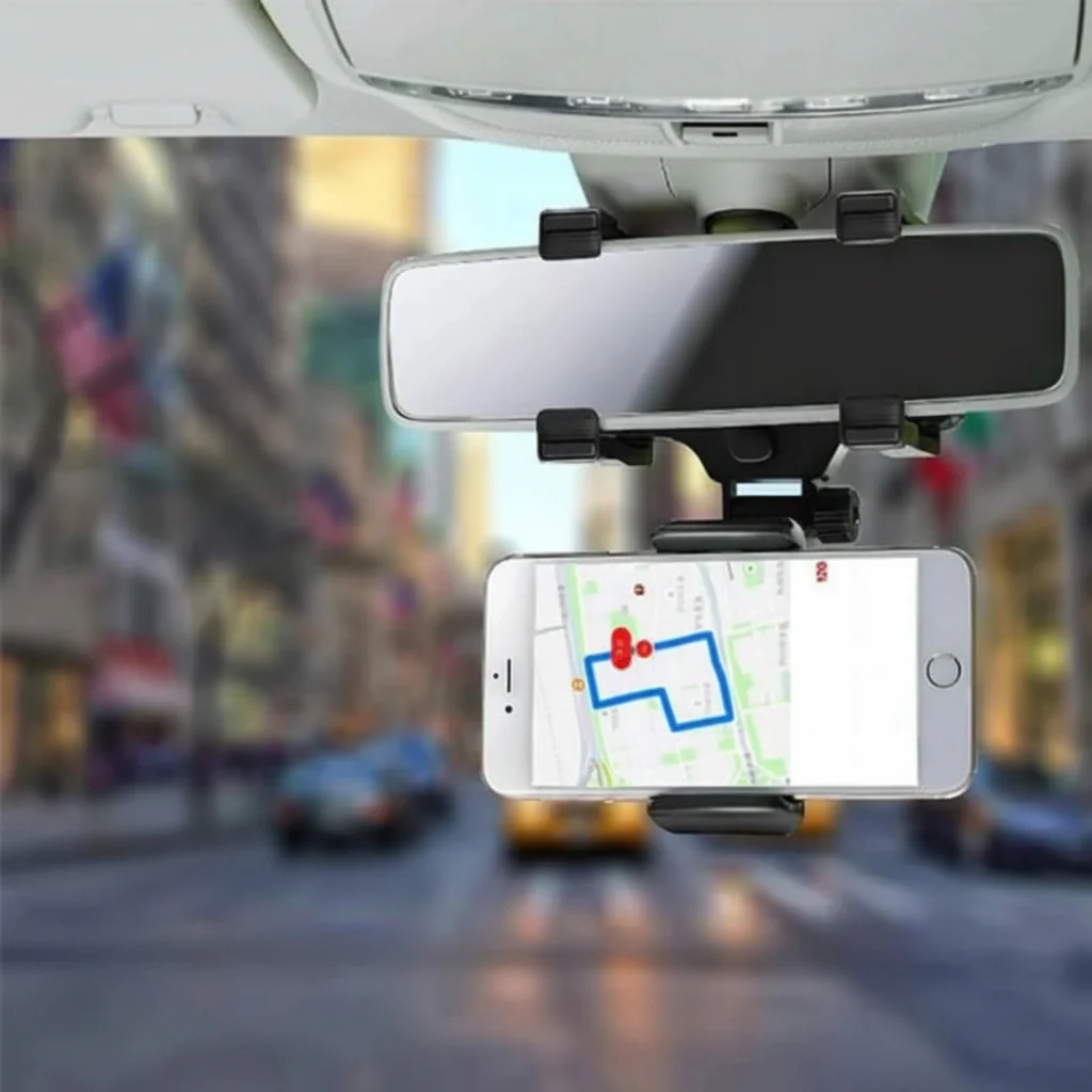 ROADVIEW - Rear-view mirror mobile phone holder for safe driving - Image 5