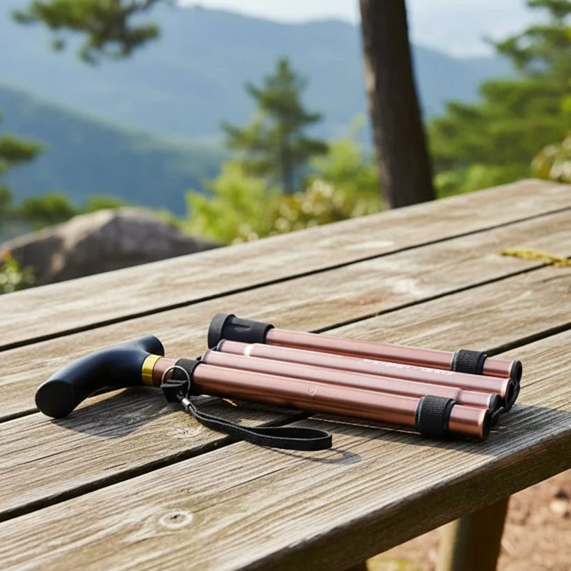 ROAMSTICK – Compact telescopic foldable walking stick for hiking and travel