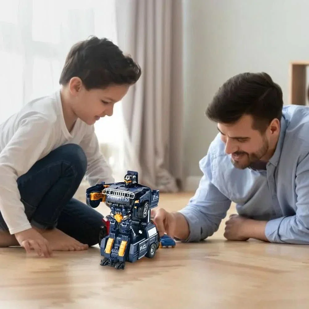 RoboCar - 2-in-1 police car & robot with light & sound - Image 2