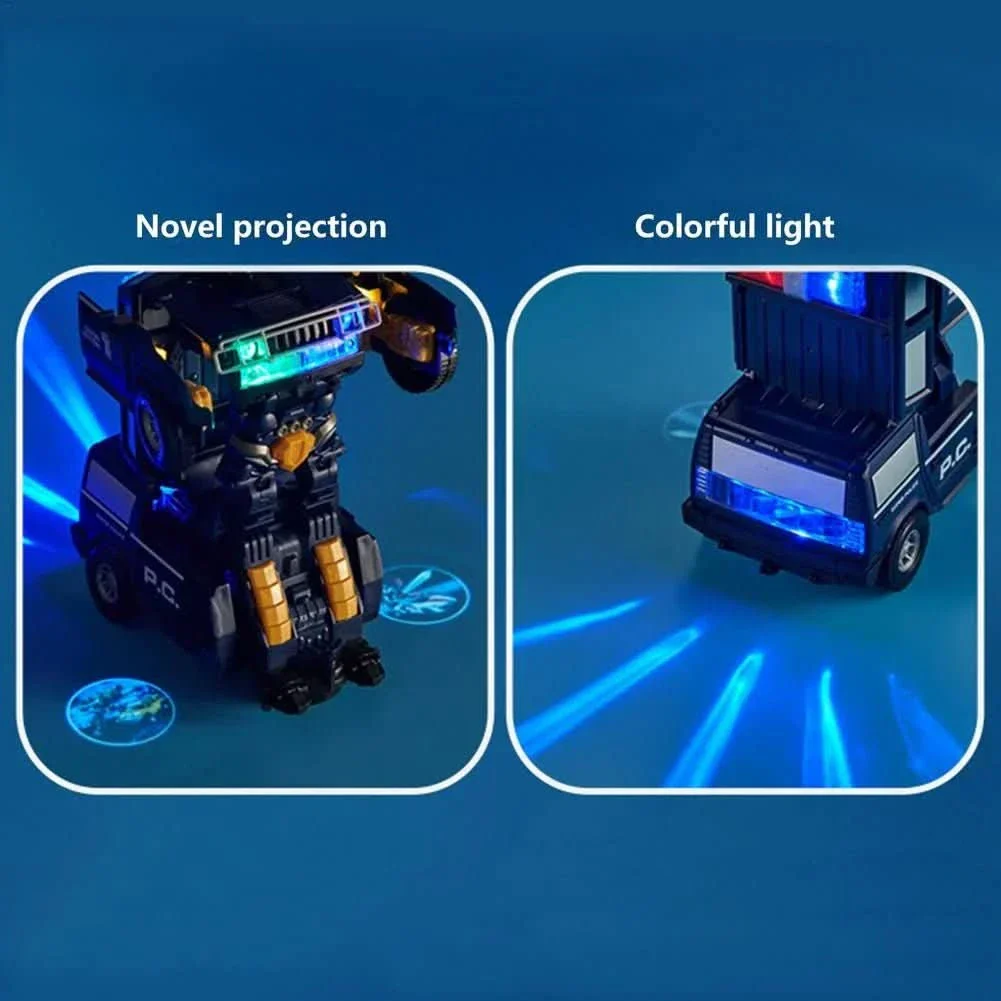 RoboCar - 2-in-1 police car & robot with light & sound - Image 3