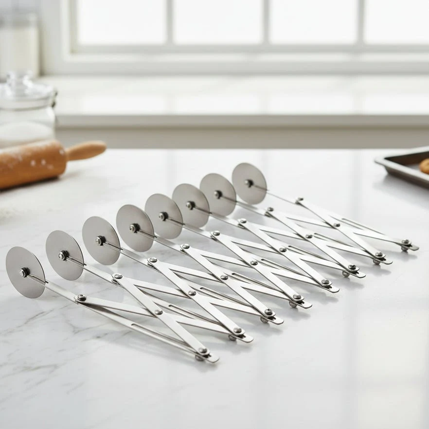ROLLCHEF – Adjustable Dough Cutter with Wheel for Clean, Even Cuts