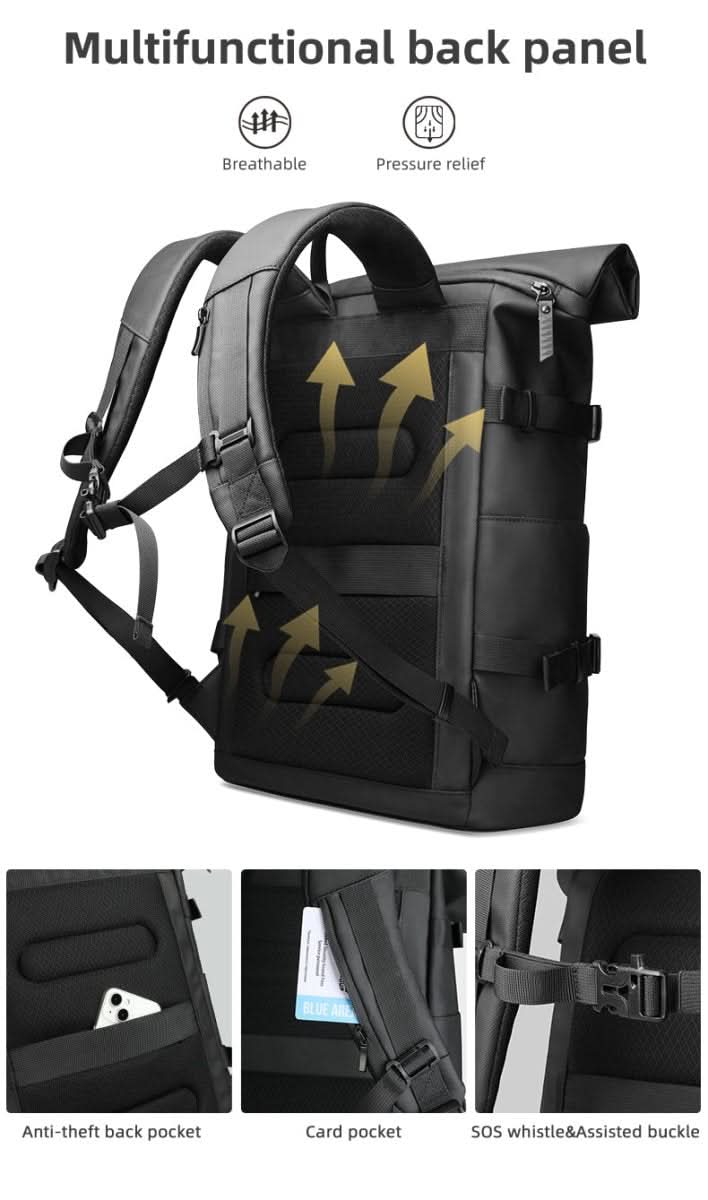 ROLLTRAIL Backpack - Expandable outdoor backpack with large volume & laptop compartment - Image 4