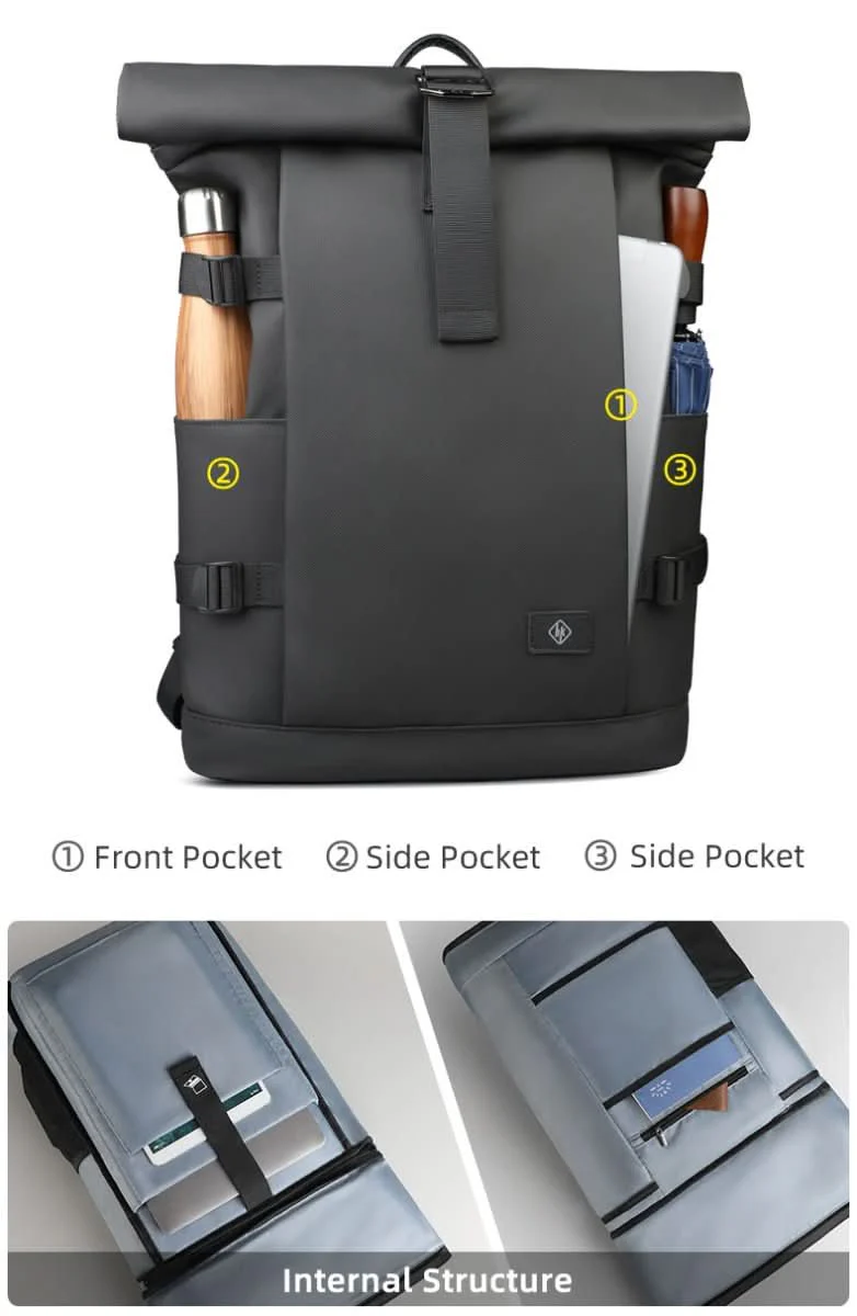 ROLLTRAIL Backpack - Expandable outdoor backpack with large volume & laptop compartment - Image 9