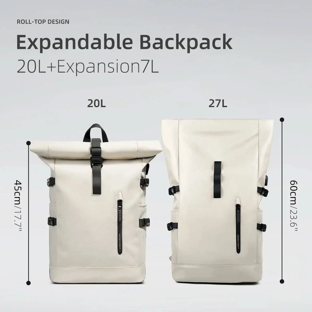 ROLLTRAIL - Expandable roll-top rucksack with laptop compartment & large volume - Image 4