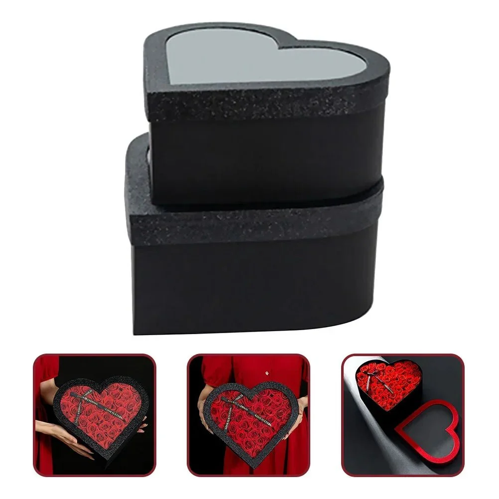 ROMANCECASE – Elegant heart-shaped gift box for romantic flower presentations - Image 3