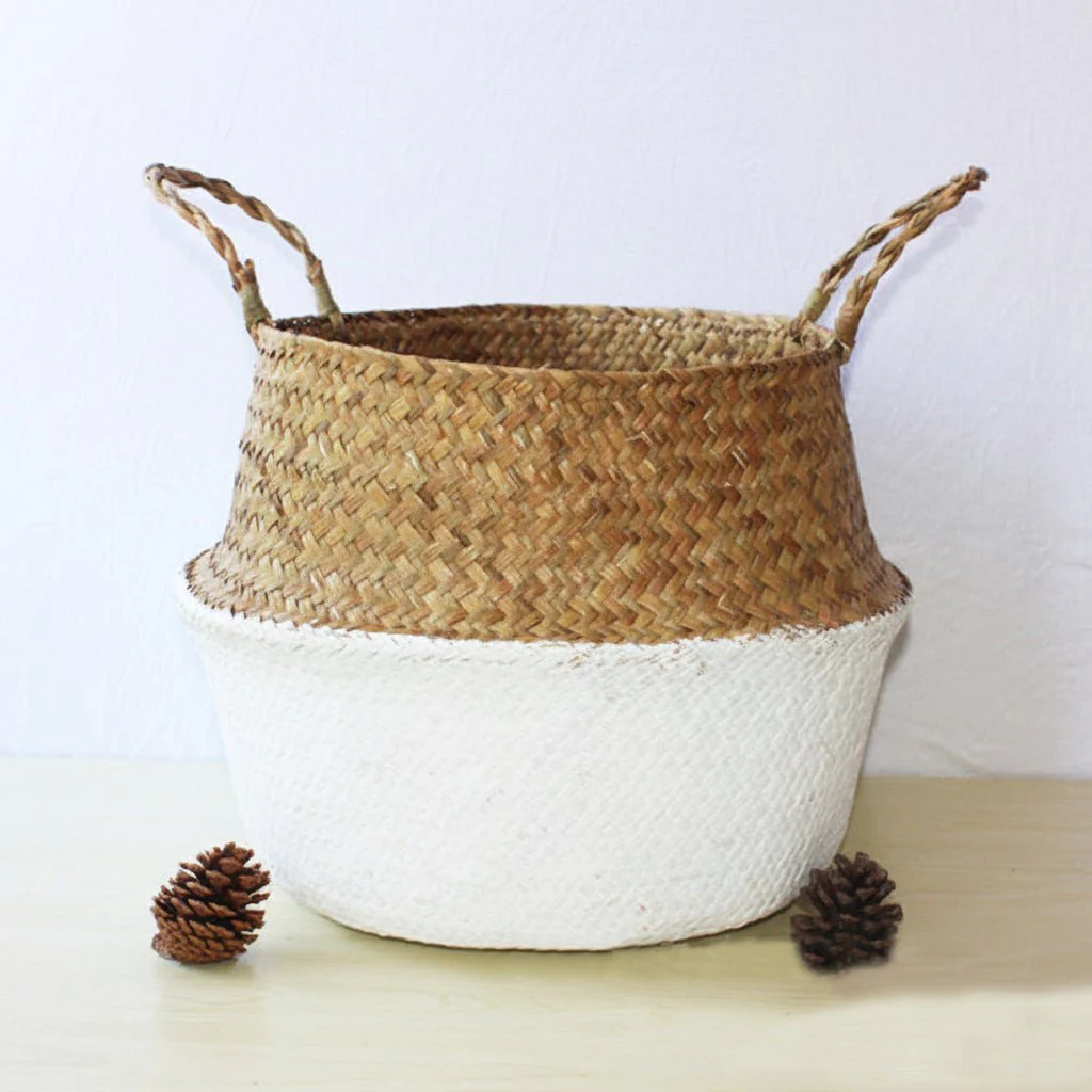 RUSTICZEN – Handmade Bamboo Willow Basket Foldable Storage as Plant Basket for Home - Image 10