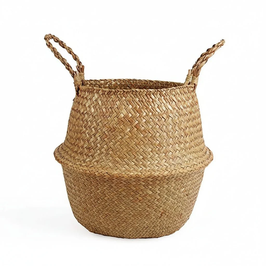 RUSTICZEN – Handmade Bamboo Willow Basket Foldable Storage as Plant Basket for Home - Image 9