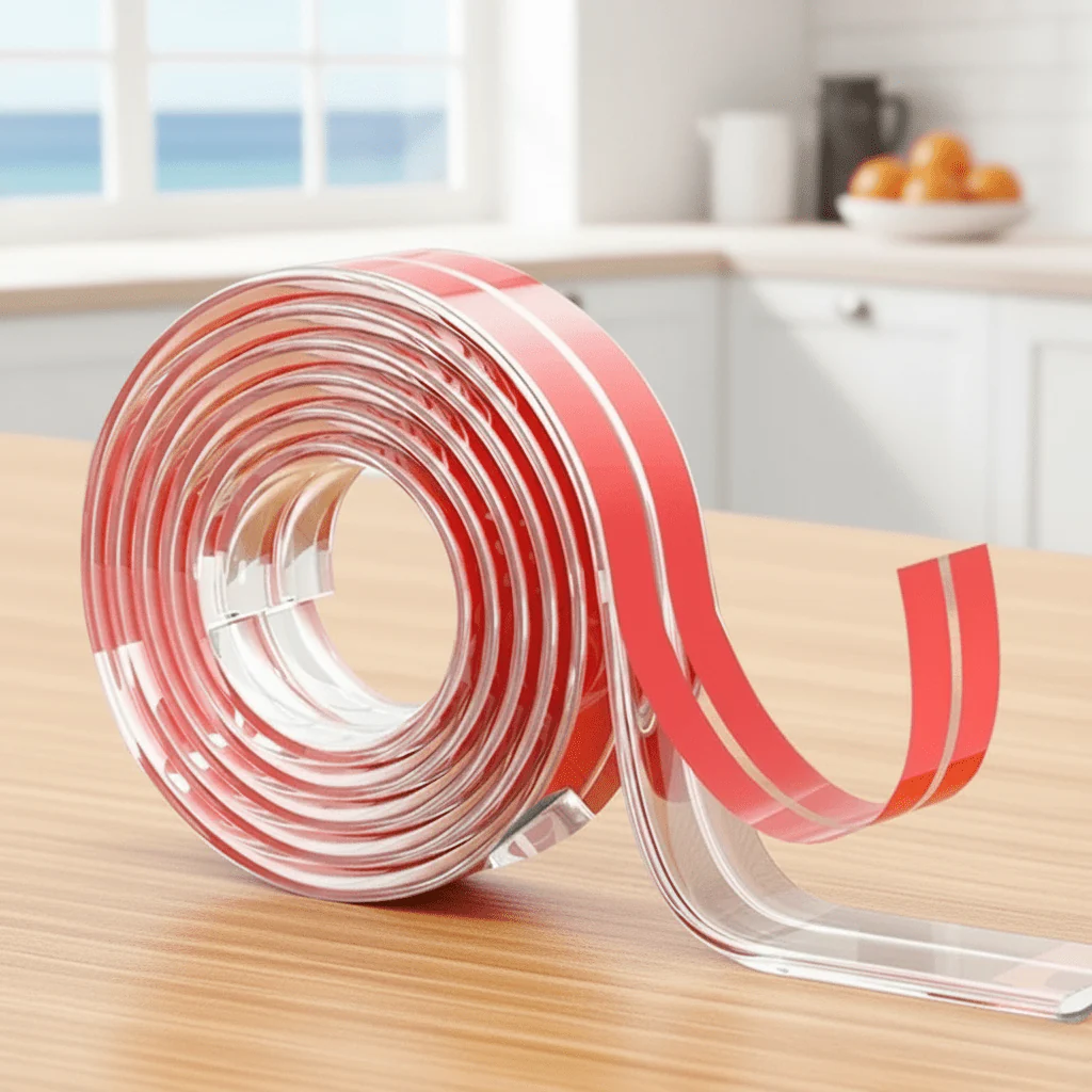 SAFEBAND – Transparent PVC safety strip for furniture edges & corners