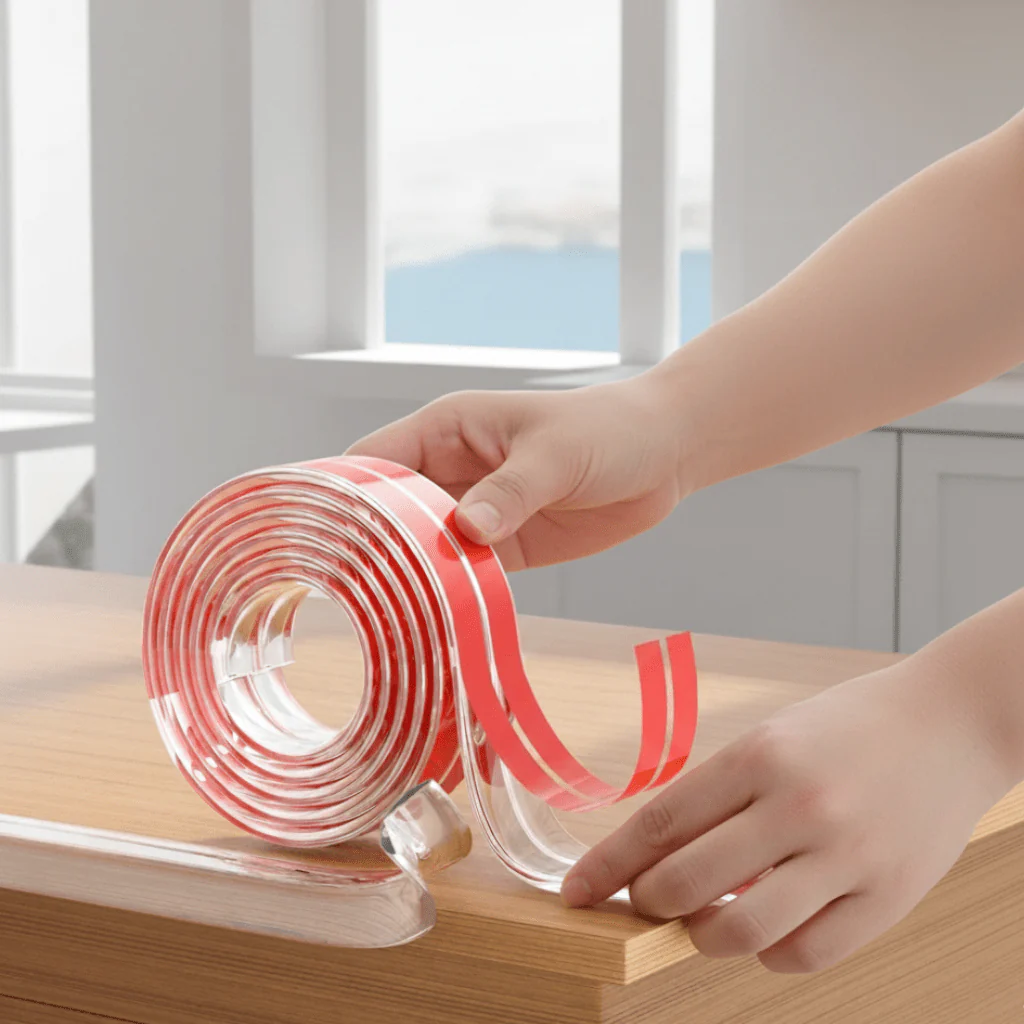SAFEBAND – Transparent PVC safety strip for furniture edges & corners - Image 7