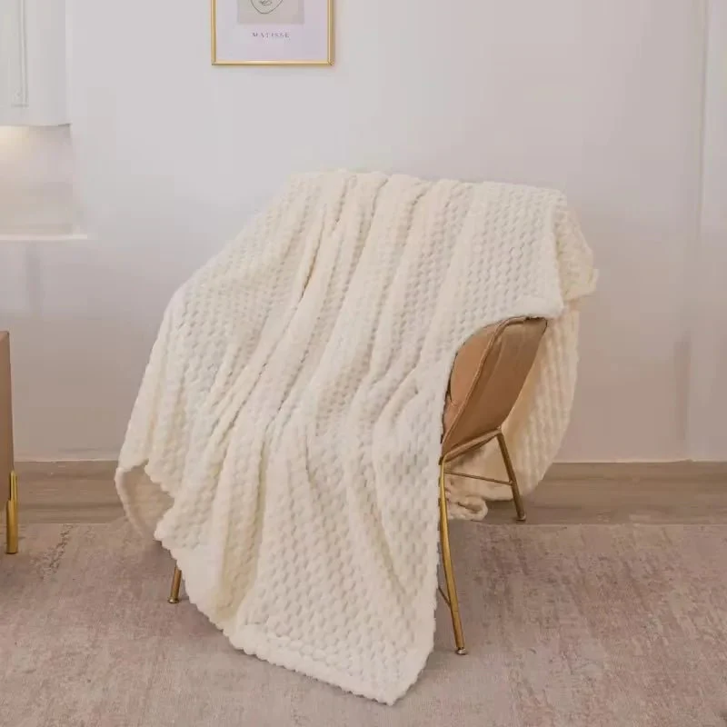 SAMTWOLKE – Cozy velvet blanket with ultra-soft checkered pattern - Image 11