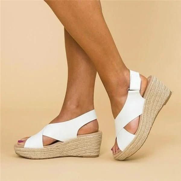Sandalique – Orthopedic Women's Wedge Sandals with Cross Straps for Comfort & Style - Image 4