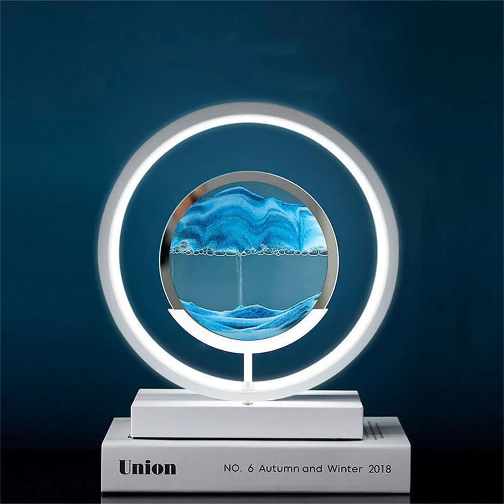 SANDFLOW – 3D LED Sand Art Table Lamp with USB Charging for Relaxing Ambiance - Image 2