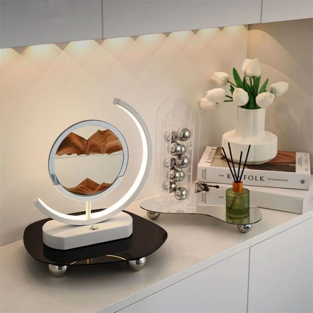 SANDFLOW – 3D LED Sand Art Table Lamp with USB Charging for Relaxing Ambiance - Image 3
