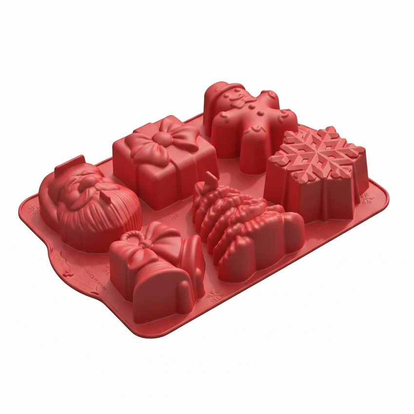 SANTASHAPE – Non-stick baking molds with Santa Claus, snowman & Christmas tree designs - Image 2