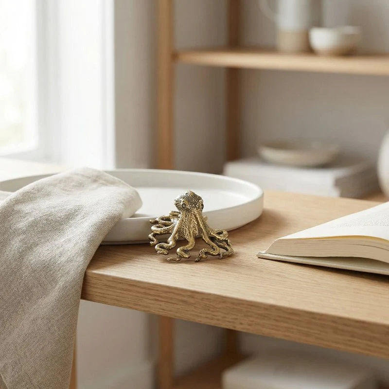 SEALEGANCE - Handcrafted Brass Octopus for Living Room and Office - Image 6