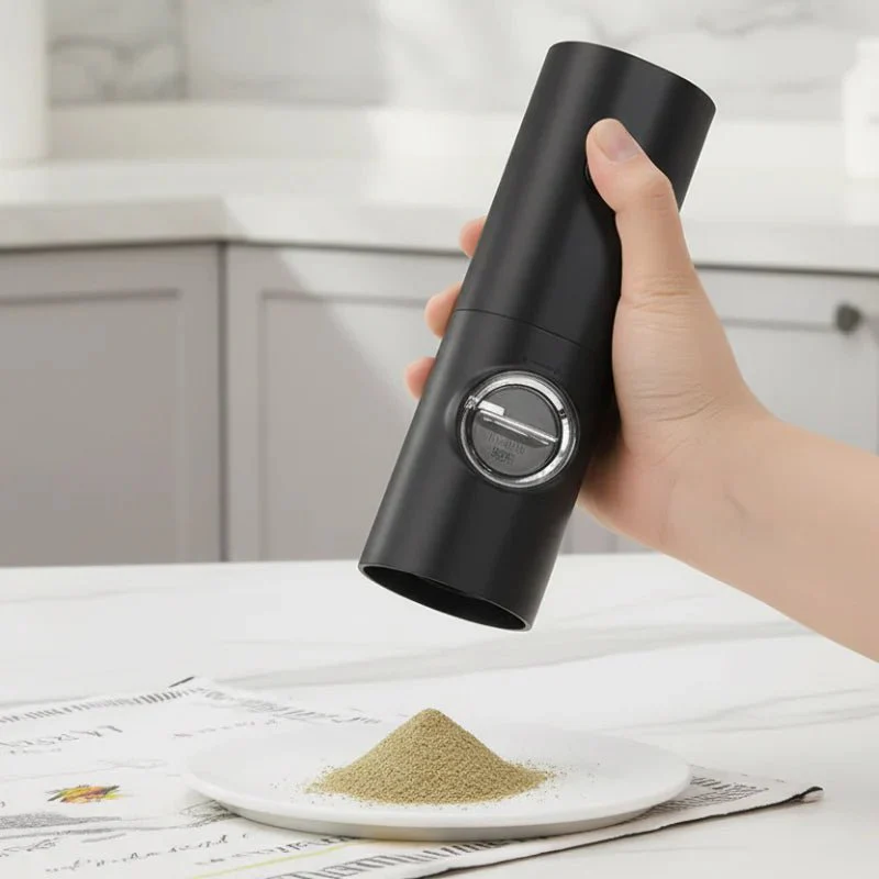 SEASONFIX – Electric Salt and Pepper Grinder Set with LED Light and Adjustable Grind Settings