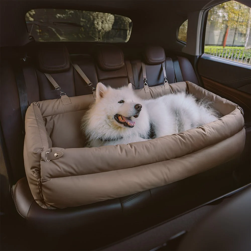 SEATPAW ELITE – Large Dog Car Seat Bed made of Faux Leather with Elegant Finish and Non-Slip Support - Image 5