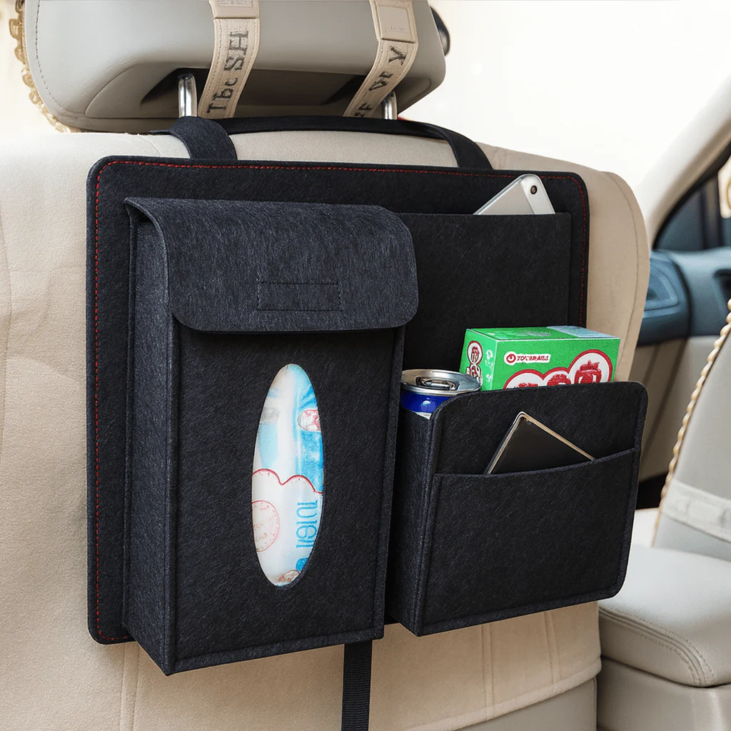 SEATSMART – Universally fitting car seat organizer with 4 storage pockets - Image 2