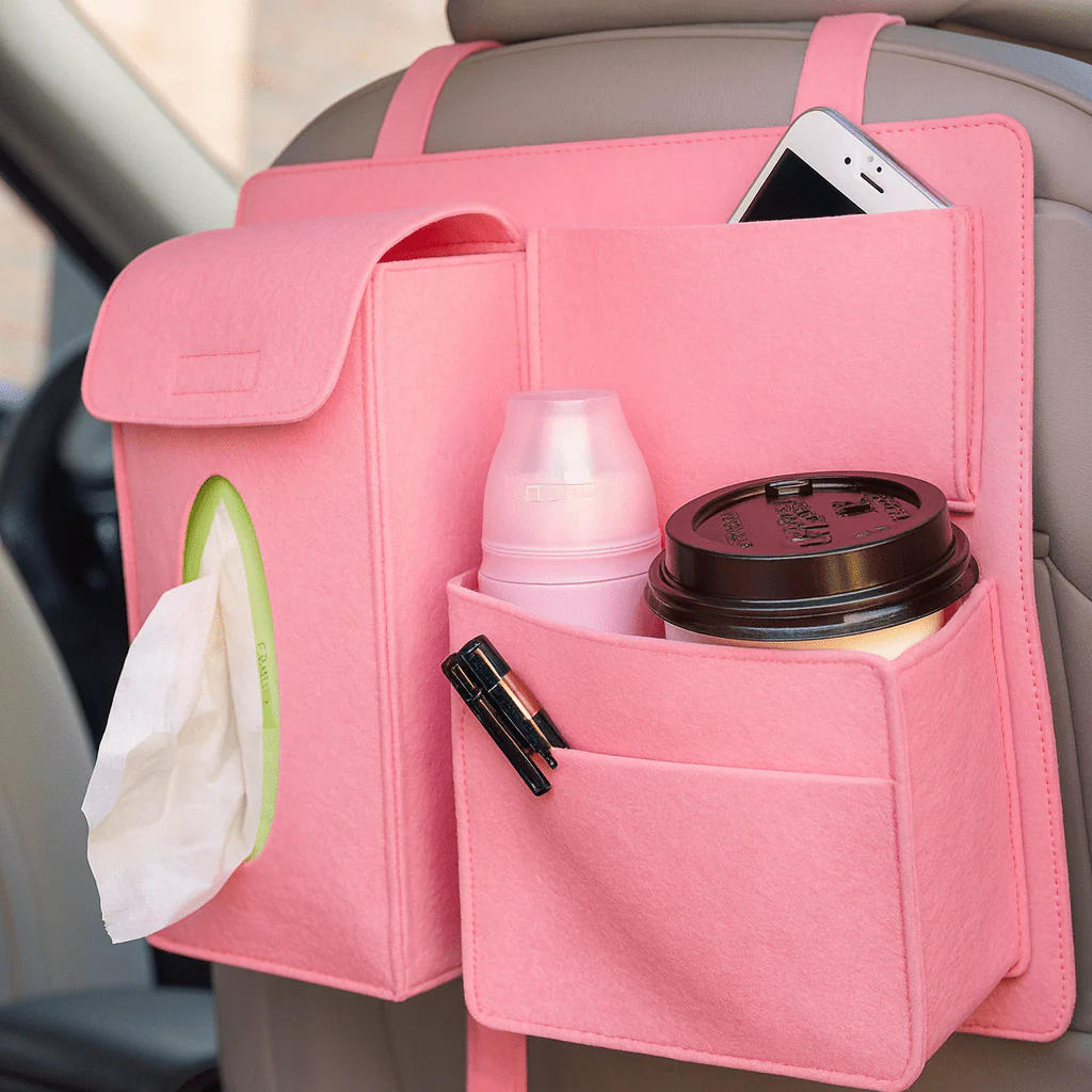 SEATSMART – Universally fitting car seat organizer with 4 storage pockets - Image 3