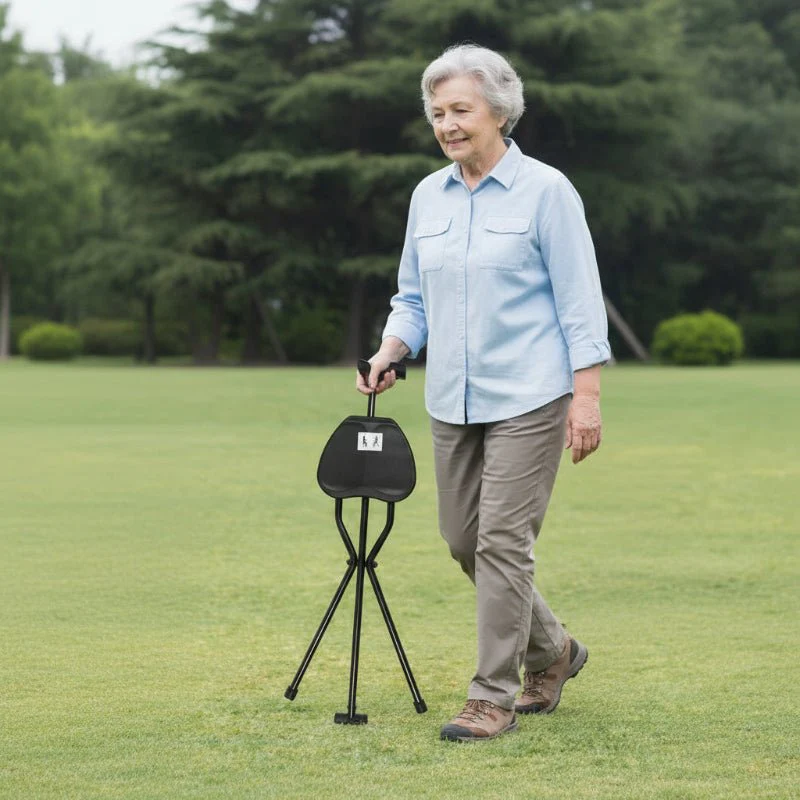 SEATWALK – Foldable walking stick with integrated seat for comfort on the go - Image 2