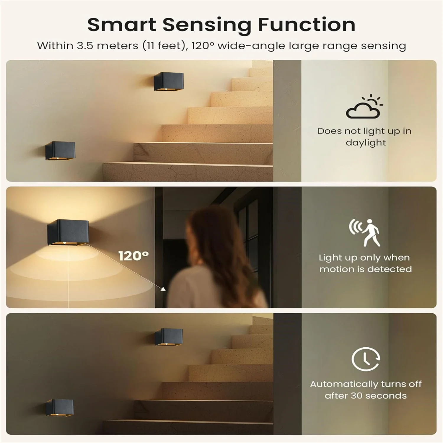 SENSEARC – Wireless LED Wall Light with Motion Sensor & 4000 mAh Battery - Image 6