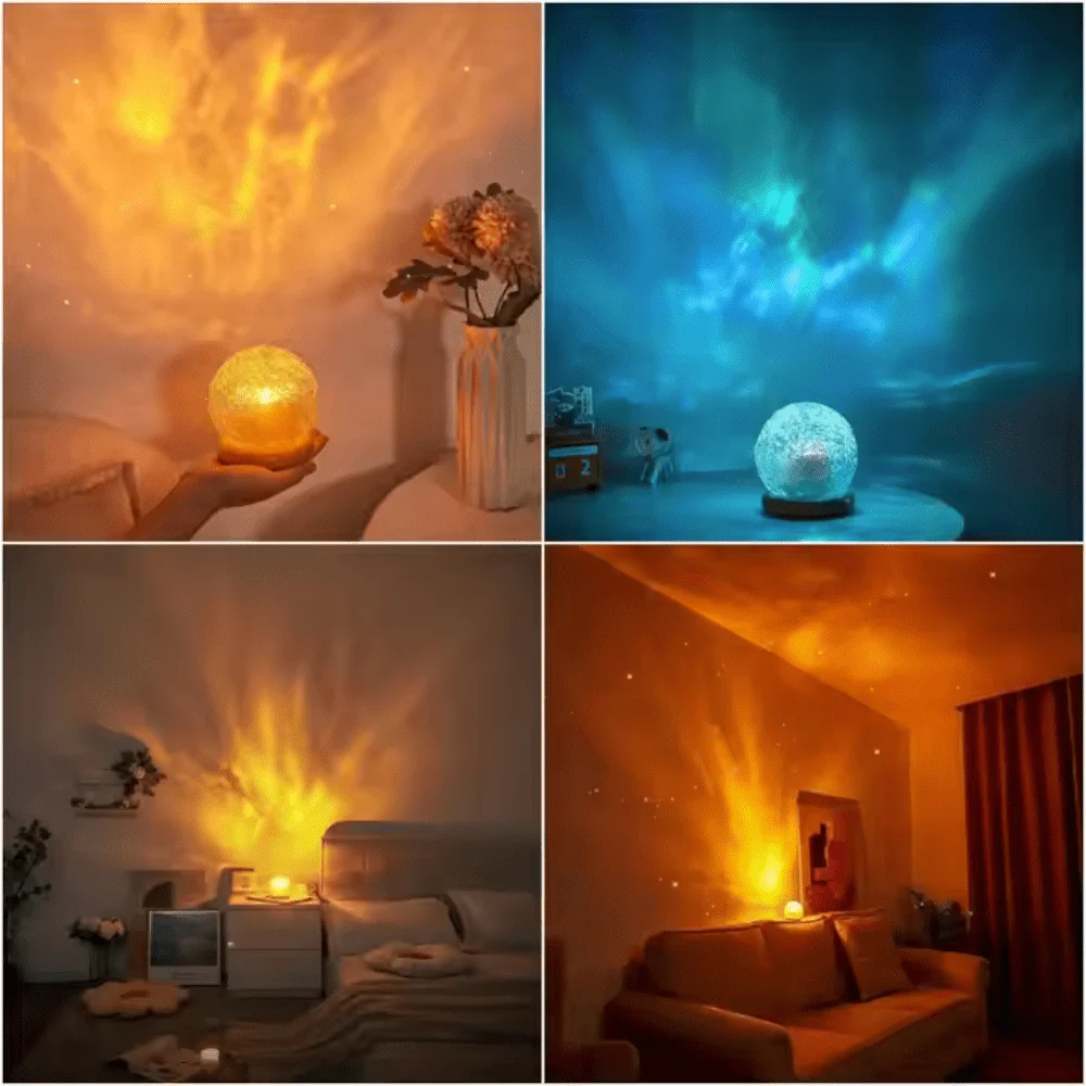 SERENLUX – LED desk lamp with soothing wave projection & crystal effect design - Image 3