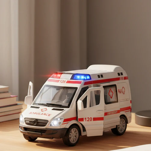 SERVEHERO – Mini Rescue Vehicle Collection with Ambulance, Fire Truck & Police Car