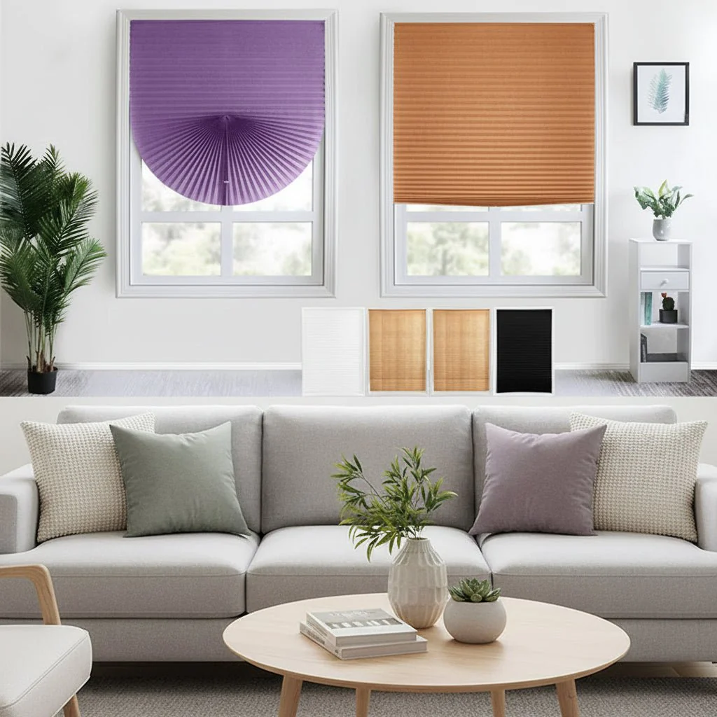 SHADEFLOW – Versatile Self-Adhesive Pleated Window Blinds Made of Nonwoven Fabric - Image 2