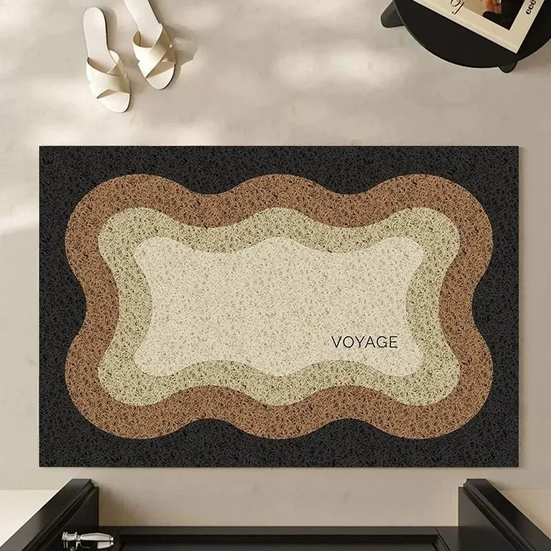SHAPEMAT – Stylish geometric flannel rug mat, soft non-slip design for home decor - Image 12