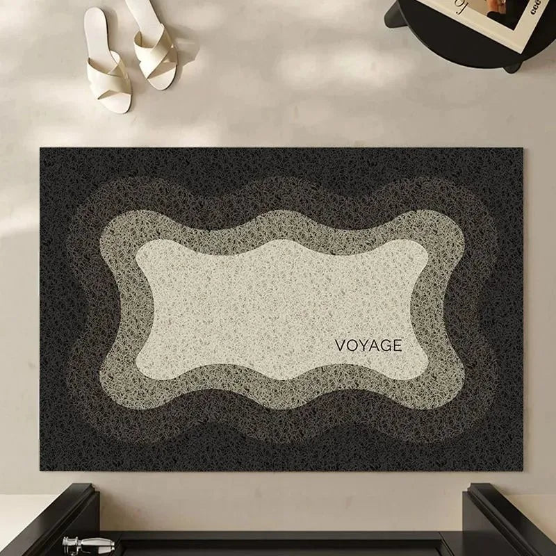 SHAPEMAT – Stylish geometric flannel rug mat, soft non-slip design for home decor - Image 9