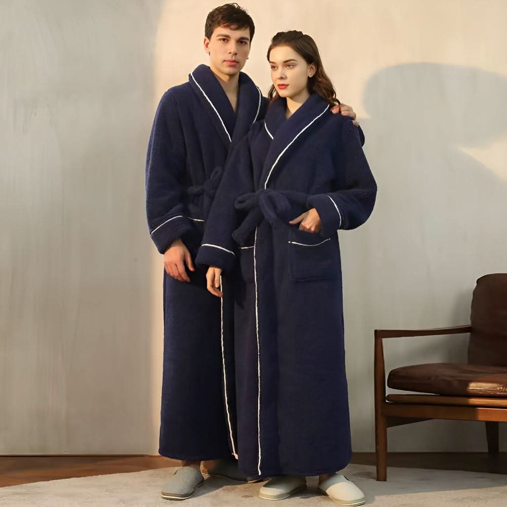 Sherpa Fleece Bathrobe – Luxurious & Unisex for Home - Image 2