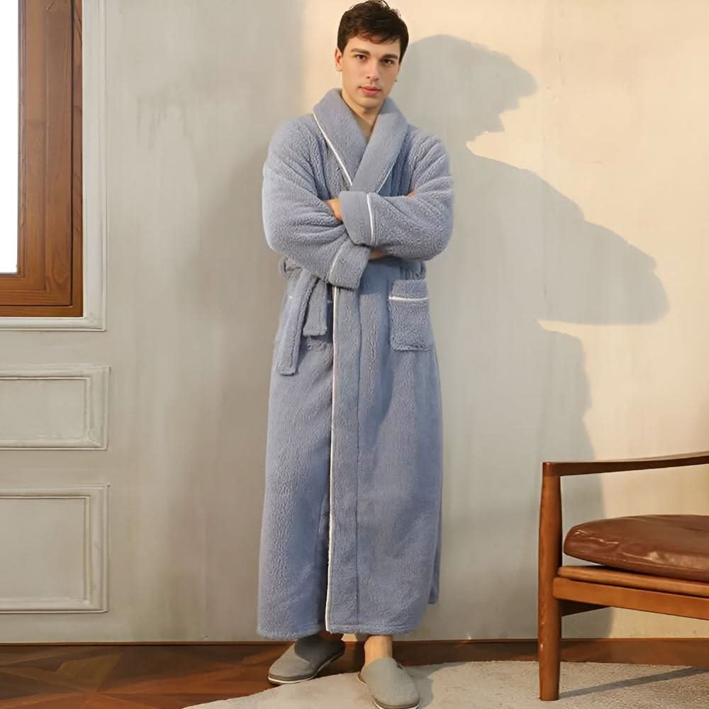 Sherpa Fleece Bathrobe – Luxurious & Unisex for Home - Image 5