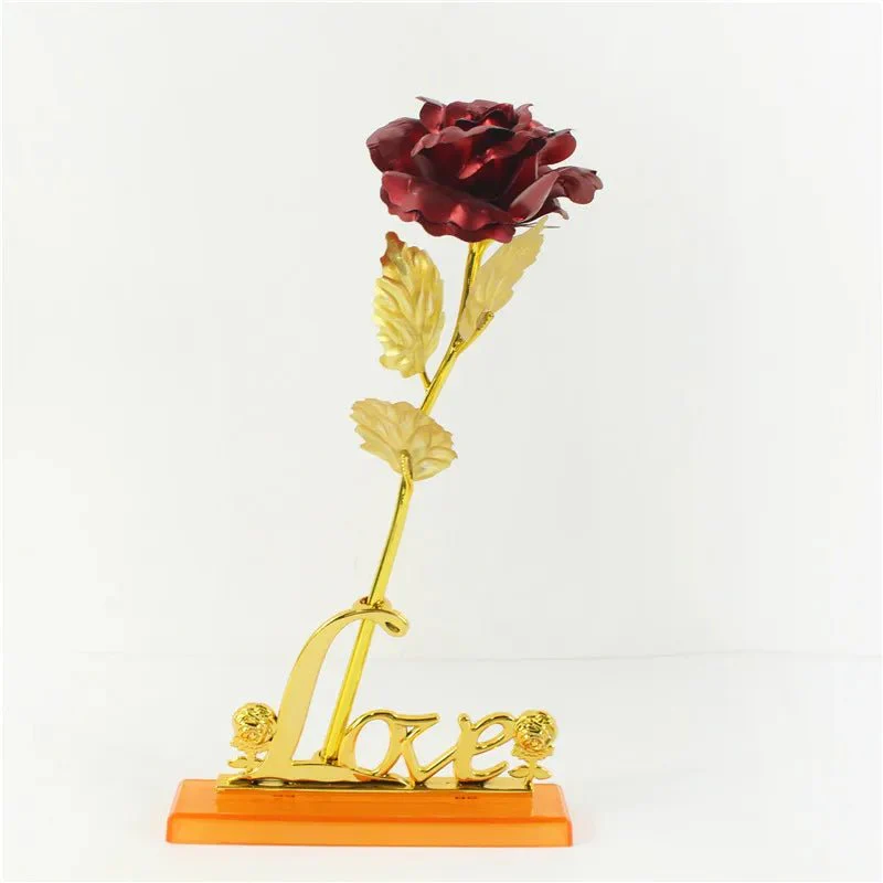SHINEPETAL โ Elegant golden artificial rose with luxurious gold foil finish - Image 11