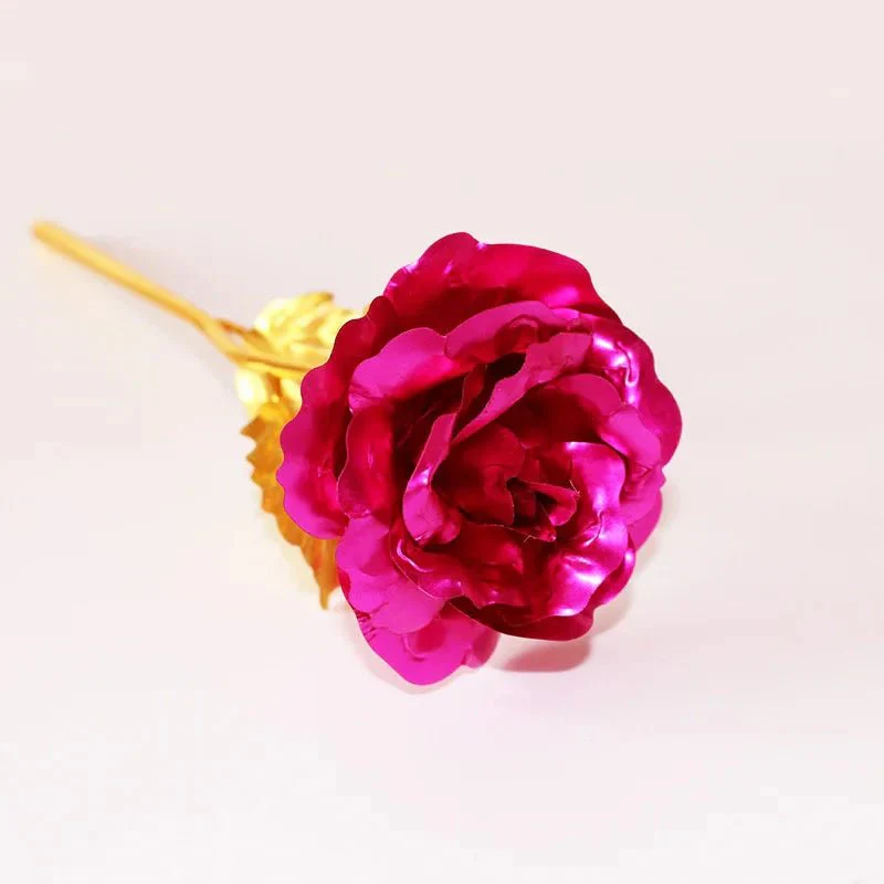 SHINEPETAL โ Elegant golden artificial rose with luxurious gold foil finish - Image 12