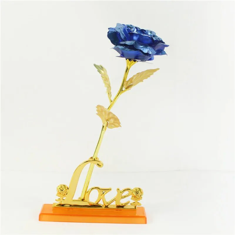 SHINEPETAL โ Elegant golden artificial rose with luxurious gold foil finish - Image 9