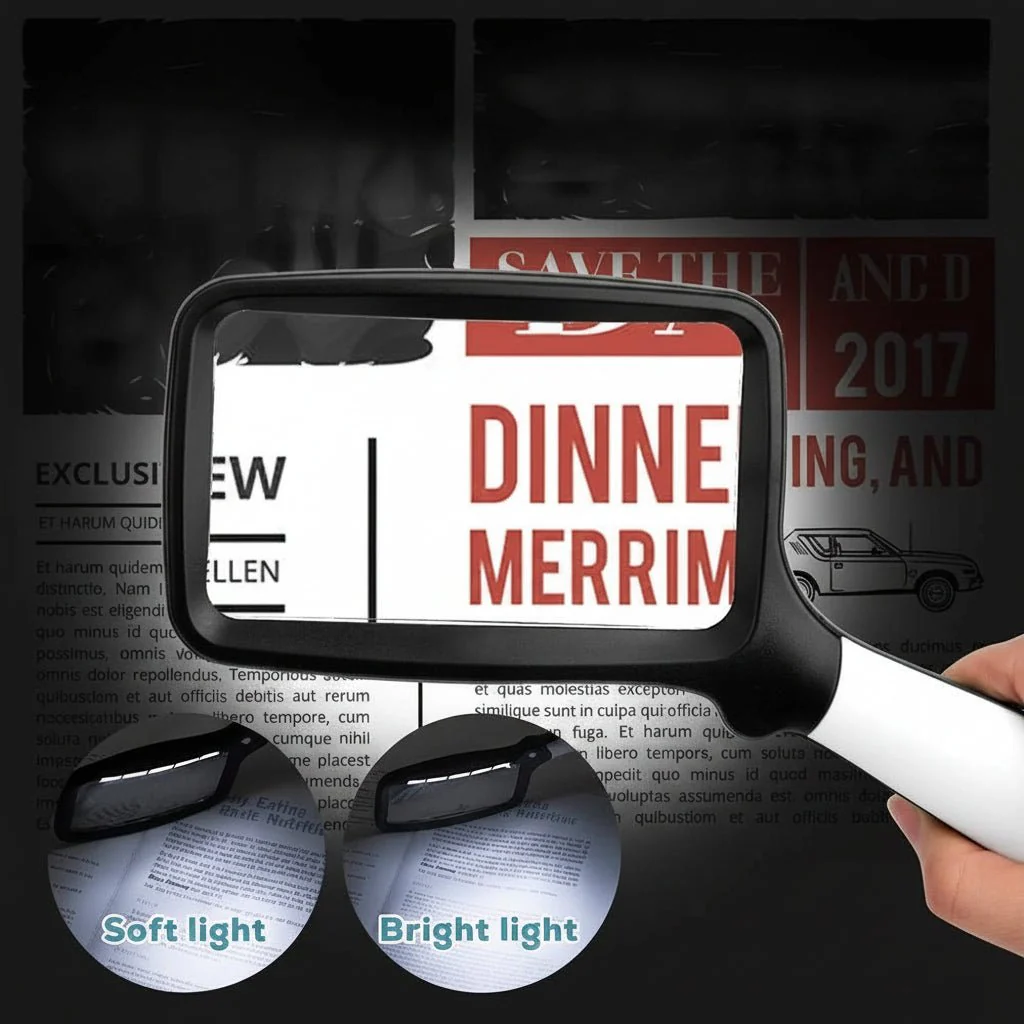 SICHTPLUS – Hand magnifier with 3x magnification and LED lighting - Image 4