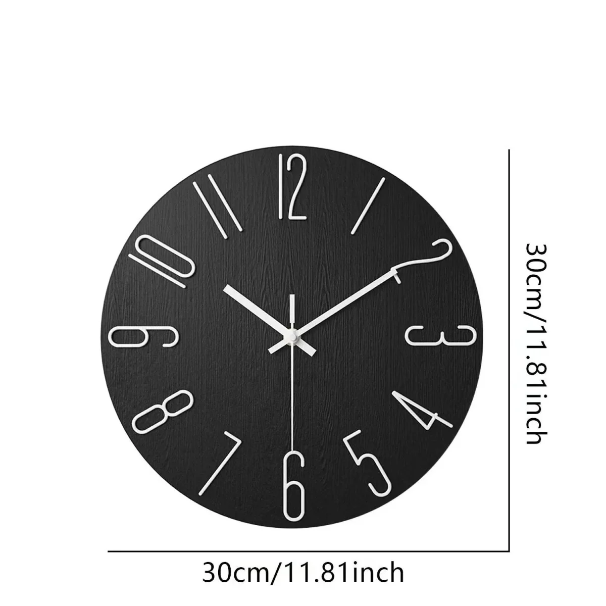 SILENTGRAIN – Frameless Wooden Wall Clock in Scandinavian Minimalist Style - Image 4