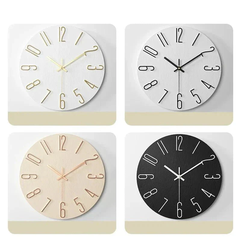 SILENTGRAIN – Frameless Wooden Wall Clock in Scandinavian Minimalist Style - Image 6