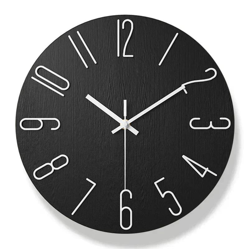 SILENTGRAIN – Frameless Wooden Wall Clock in Scandinavian Minimalist Style - Image 8