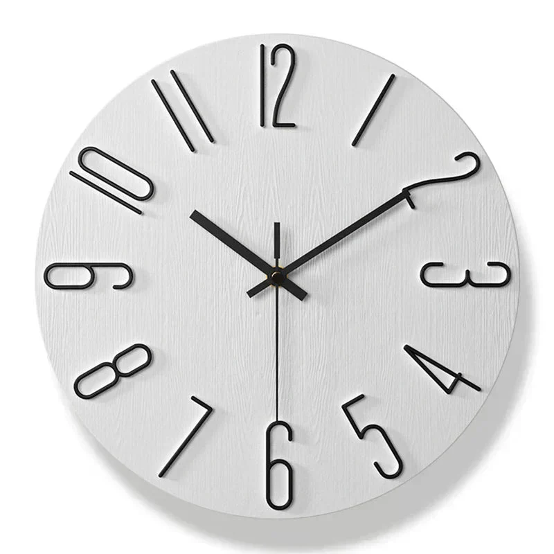 SILENTGRAIN – Frameless Wooden Wall Clock in Scandinavian Minimalist Style - Image 9