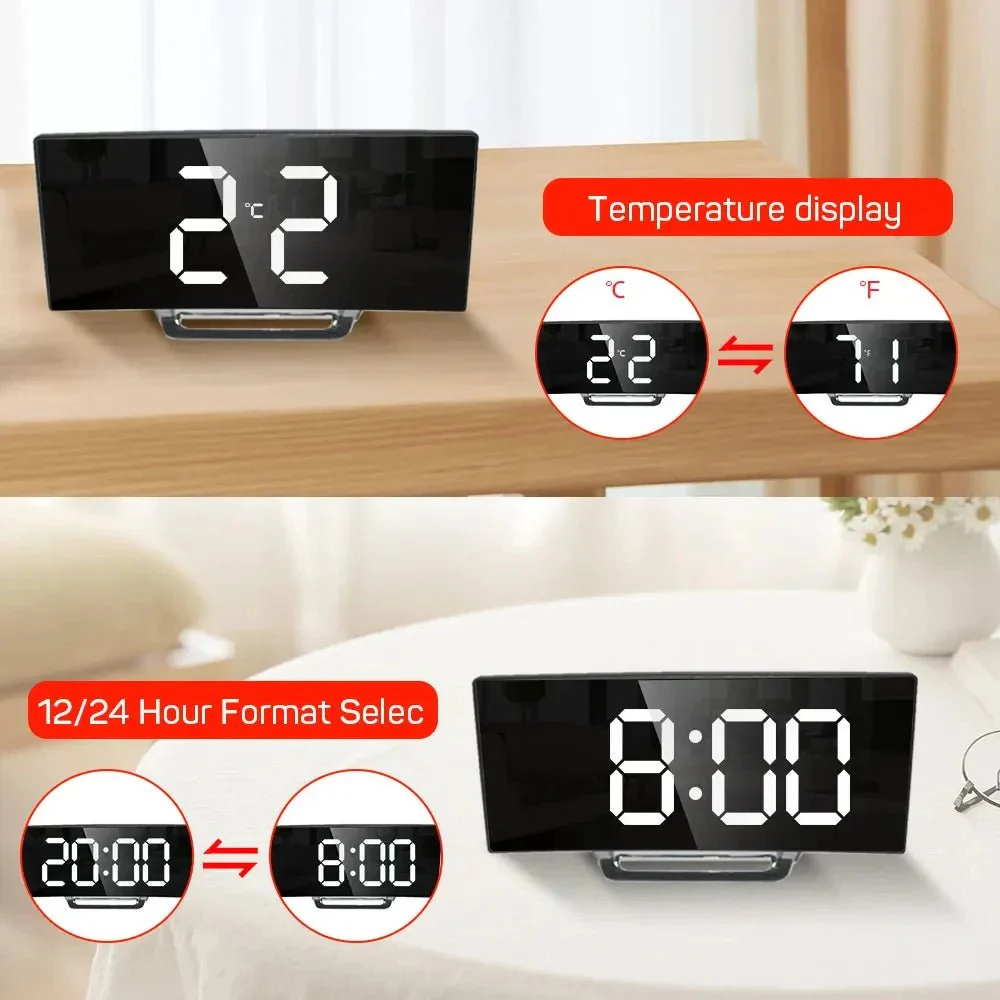 SILENTLITE – Slim digital alarm clock with large LED display & silent design - Image 4