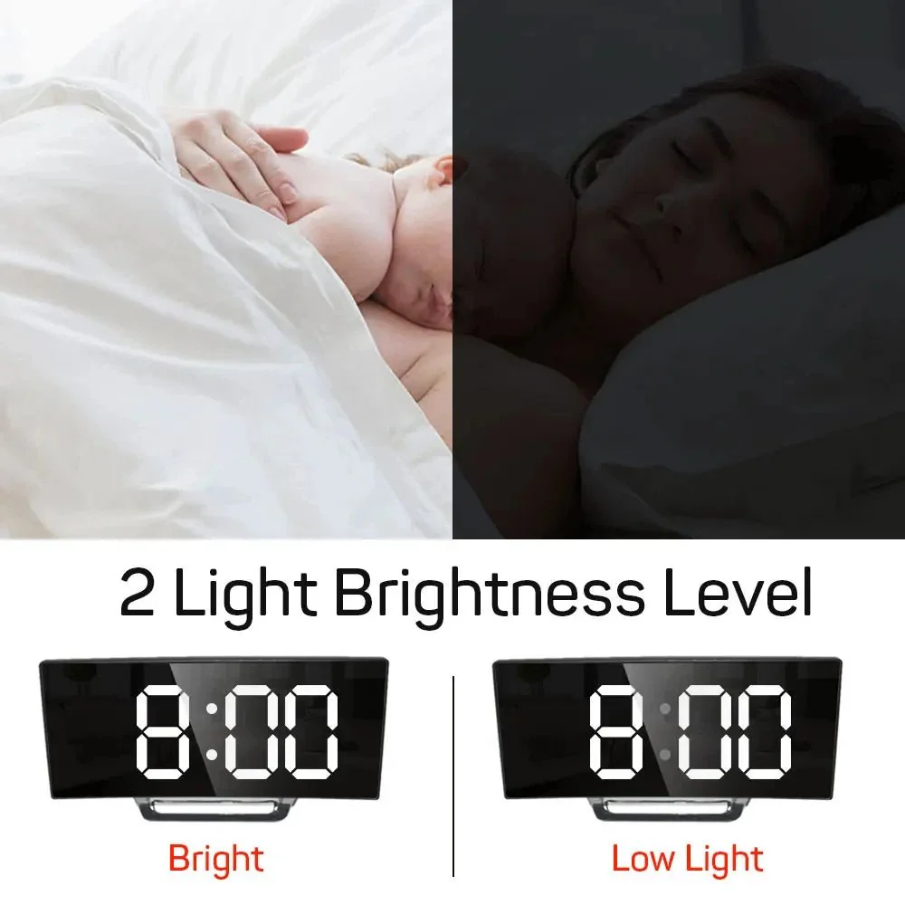 SILENTLITE – Slim digital alarm clock with large LED display & silent design - Image 6