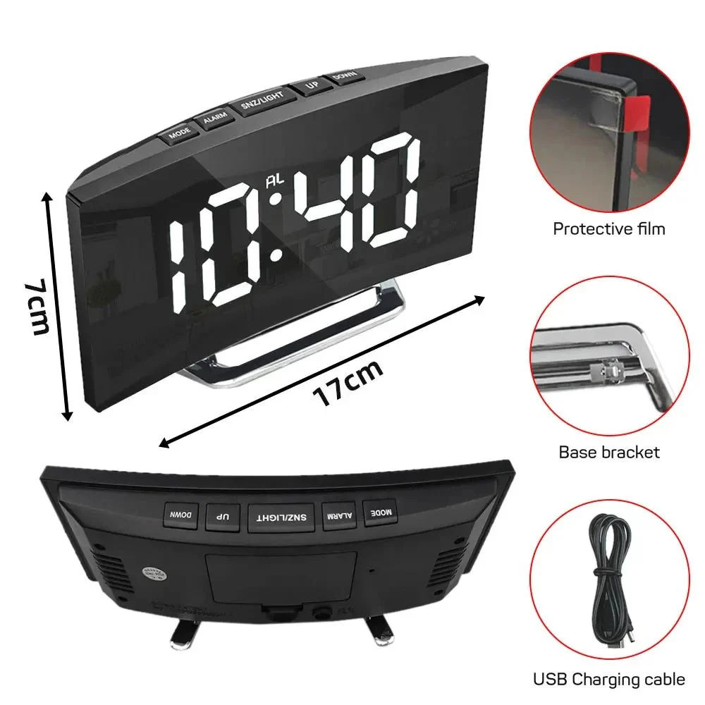 SILENTLITE – Slim digital alarm clock with large LED display & silent design - Image 7