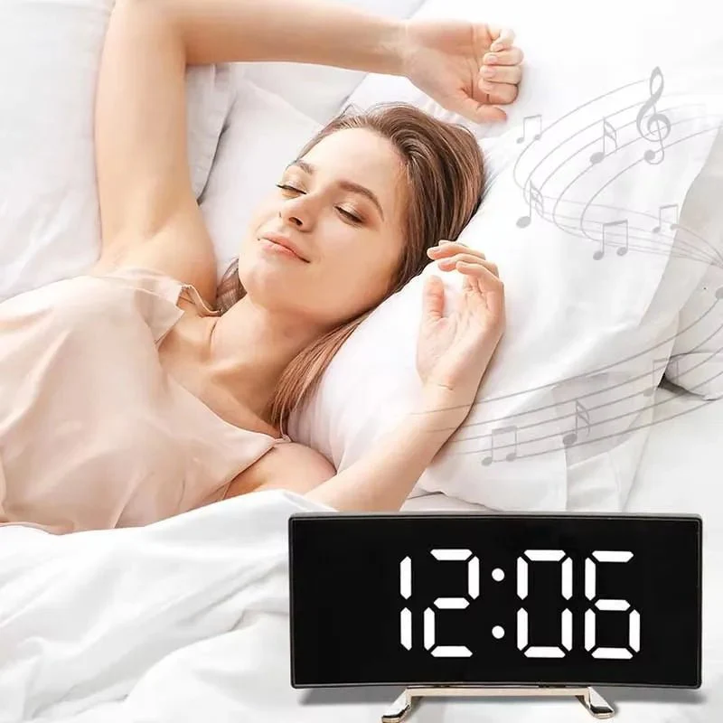 SILENZA – Silent LED Mirror Alarm Clock for Modern Rooms - Image 5