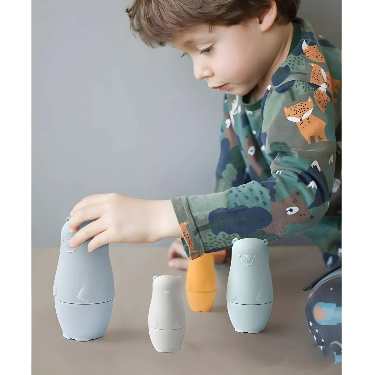 SiliconeNest - Stackable silicone nesting dolls to promote fine motor skills - Image 2