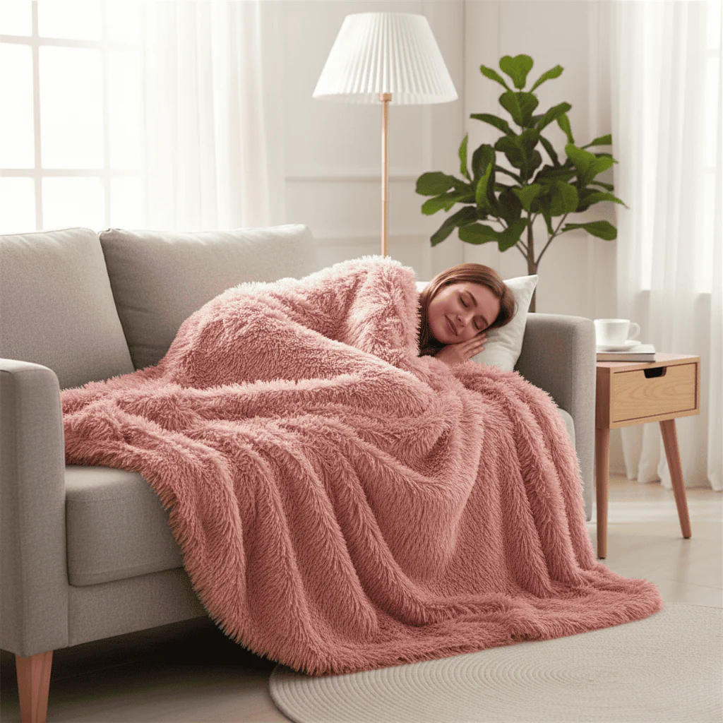 SILKFURIA – Soft artificial fur blanket with velvet-like warmth - Image 4